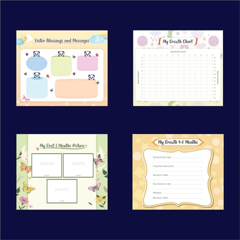 Clapjoy Baby Record Book and New Born Black and White Flash Cards Combo| Lovely Gift for First Time Moms | Ideal Gift for Expecting Parents and Baby Shower