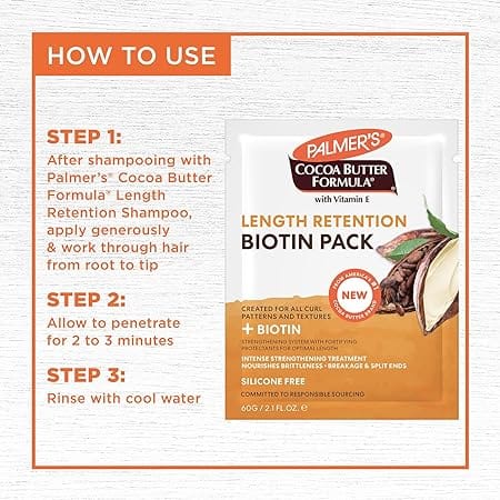 Palmer's Cocoa Butter & Biotin Length Retention Biotin Pack 60g