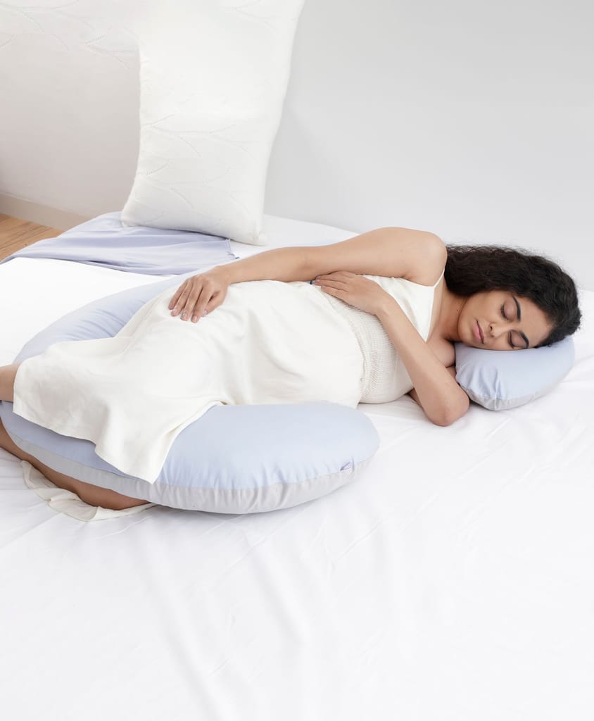 Mi Arcus C Cushion Woven Pregnancy Pillow (Sky)