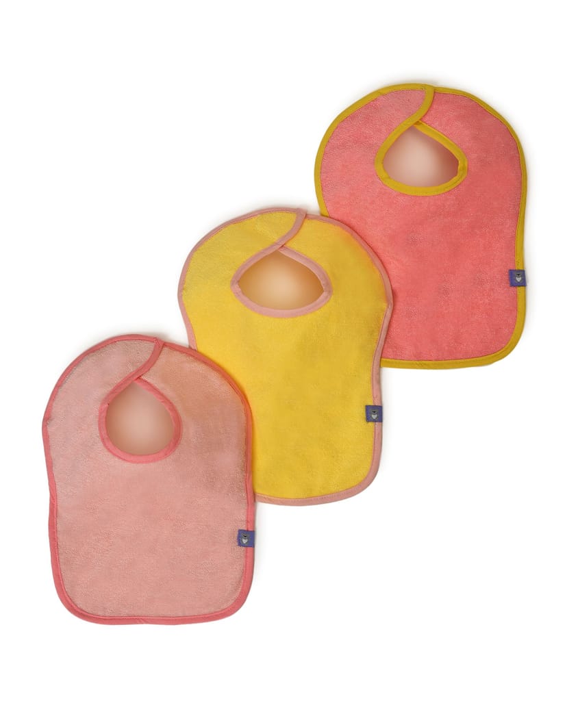 Mi Arcus Printed Weaning Bib for 6-18 Months Kids Pack of 3