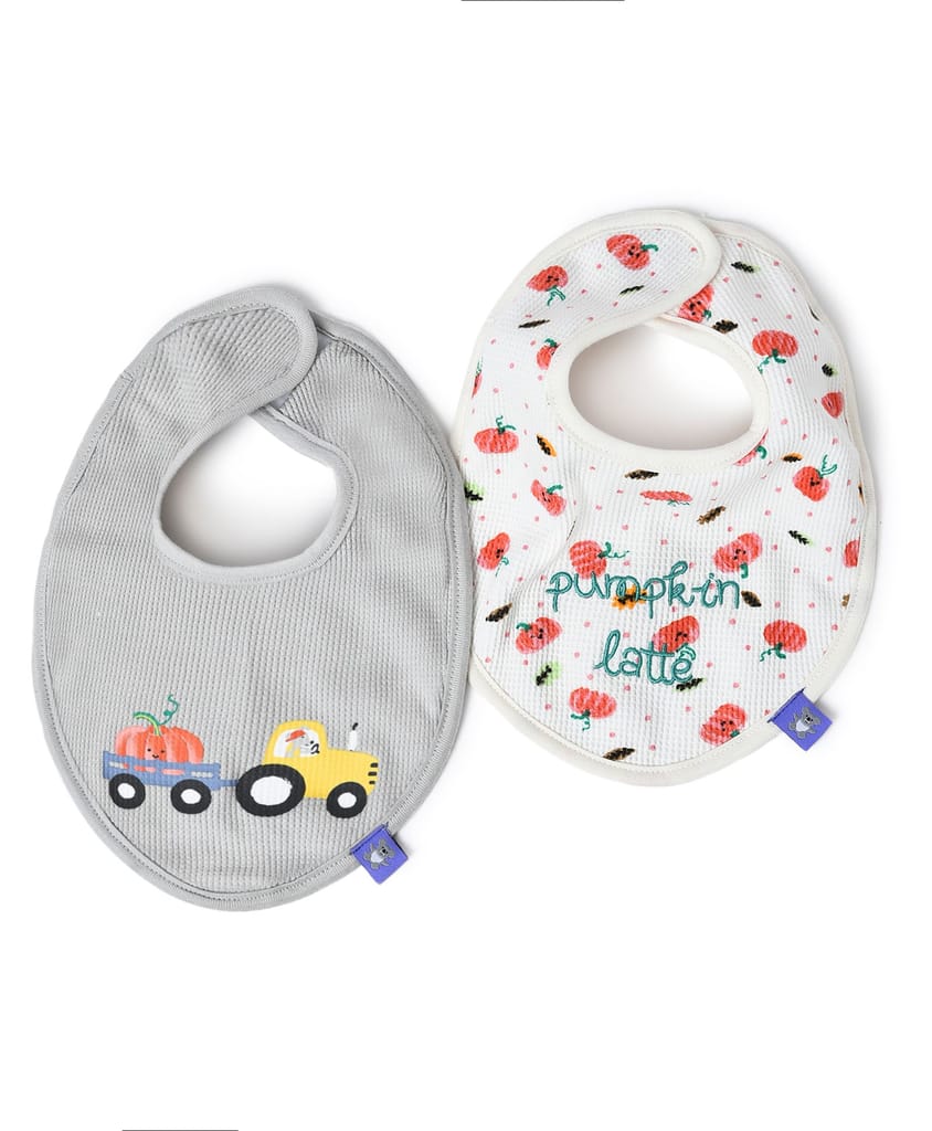 Mi Arcus Printed Cotton Feeding Dribble Bibs for 0-3 Months Kids Pack fo 2