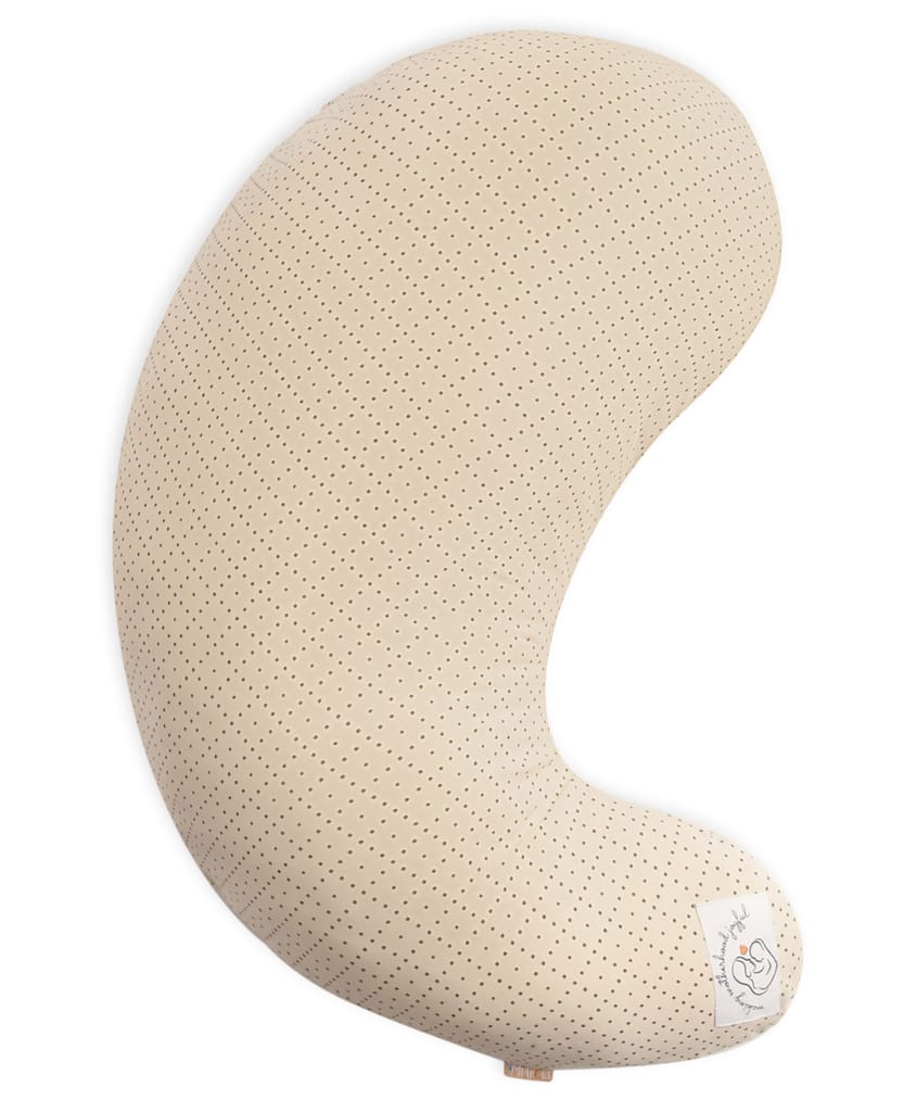 Mi Arcus Ultra Soft Beige Color Contour Pregnancy Pillow Sleep Pillow Fiber Filling for Ultimate Comfort Include Washable Zipper Cover