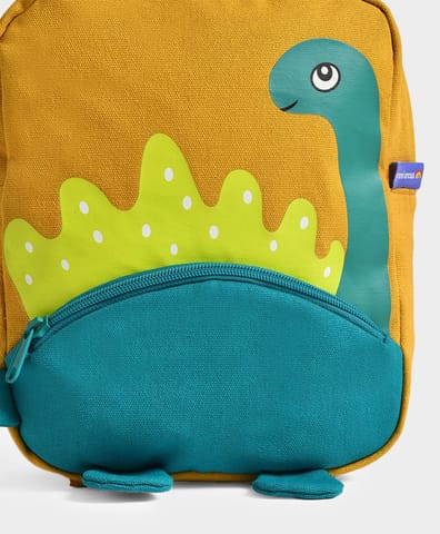 Mi Arcus Dino Printed Mustard Backpack for Kids