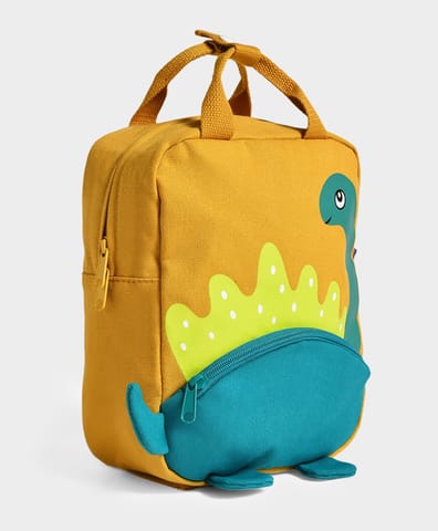 Mi Arcus Dino Printed Mustard Backpack for Kids