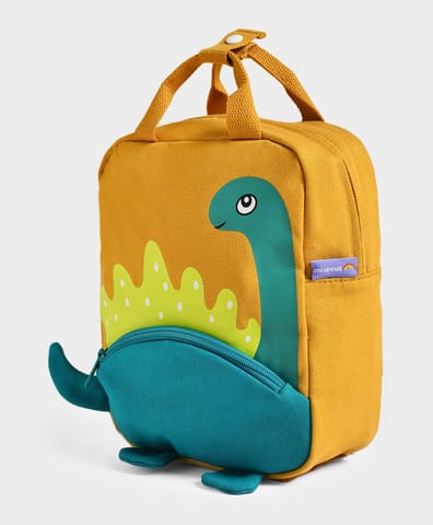 Mi Arcus Dino Printed Mustard Backpack for Kids