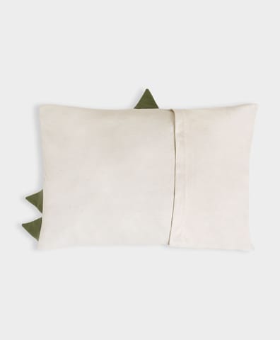 Mi Arcus Dino Printed Cotton Off White Baby Pillow for Kids