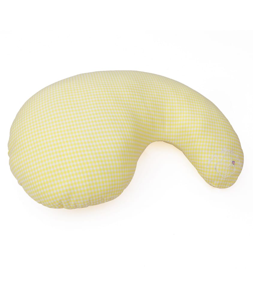 Mi Arcus Ultra Soft Yellow Color Contour Pregnancy Pillow Sleep Pillow Fiber Filling for Ultimate Comfort Include Washable Zipper Cover