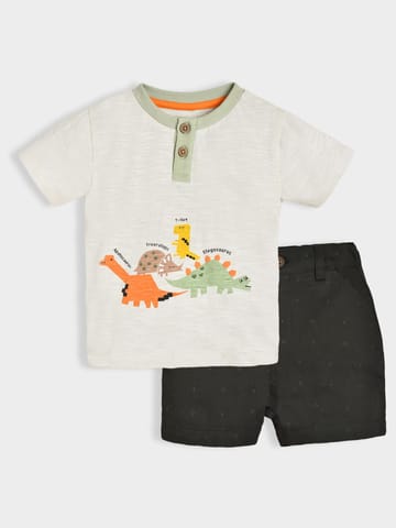 Mi Arcus Cotton Printed Tshirt with Shorts Clothing Set for Kids