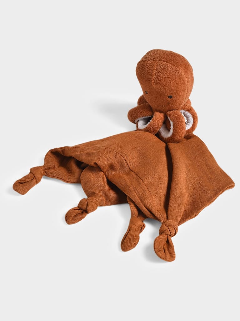 Mi Arcus Brown Octopus Security Blanket for Kids