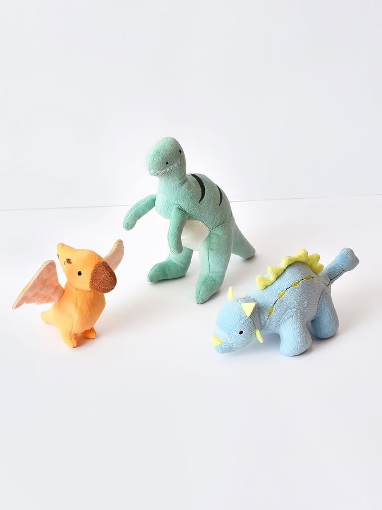 Mi Arcus Prehistoric Dinosaurs Soft Toys for Kids (Set of 3)