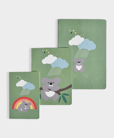 Mi Arcus Printed Green Diary for Kids Pack of 3