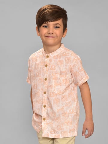 Mi Arcus Cotton Short Sleeve Shirt for Boys