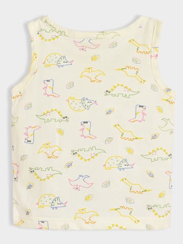 Mi Arcus Cotton Printed Sleeveless Vest for Kids Pack of 3