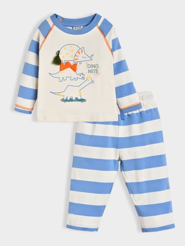 Mi Arcus Cotton Printed Tshirt with Pyjama Set for Kids