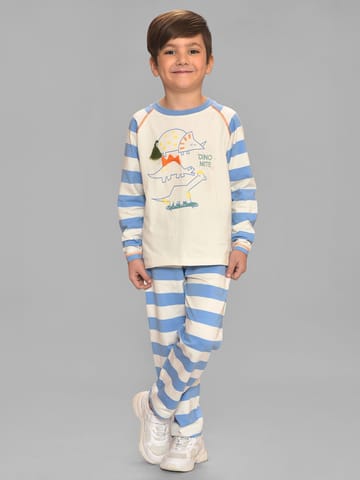 Mi Arcus Cotton Printed Tshirt with Pyjama Set for Kids