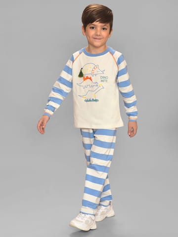 Mi Arcus Cotton Printed Tshirt with Pyjama Set for Kids