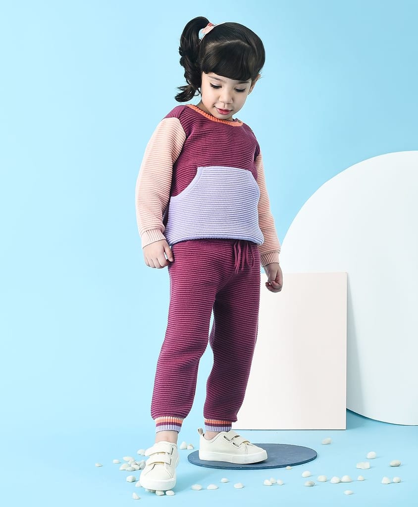 Mi Arcus Round Neck Full Sleeve Sweatshirt with Pyjama Set for Kids