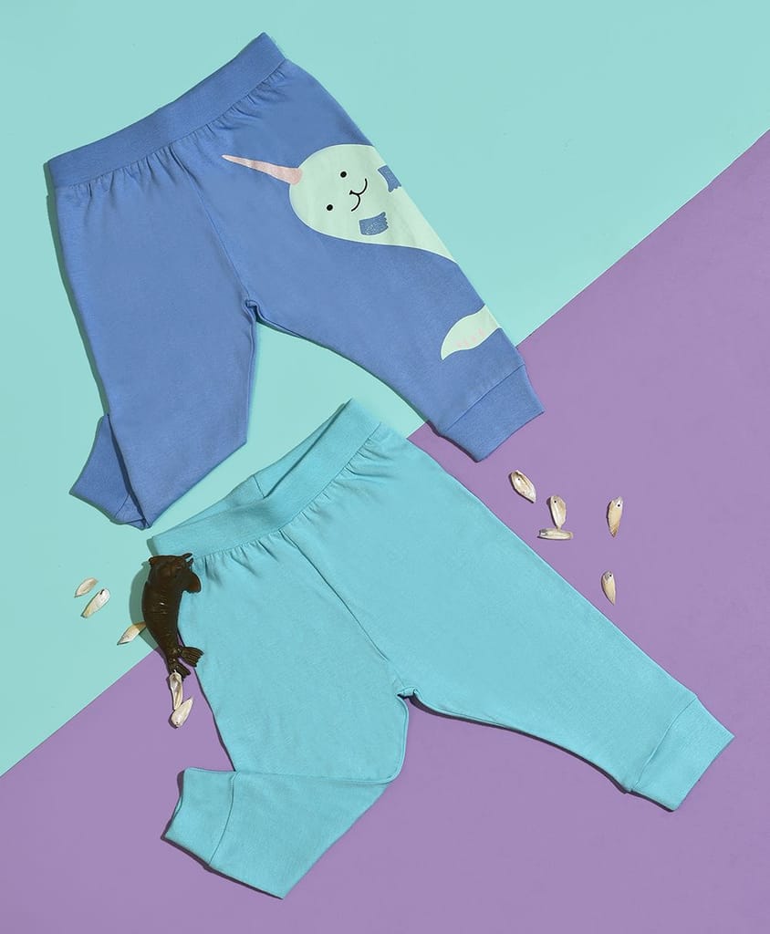Mi Arcus Printed Mid Rise Pyjama for Kids Pack of 2