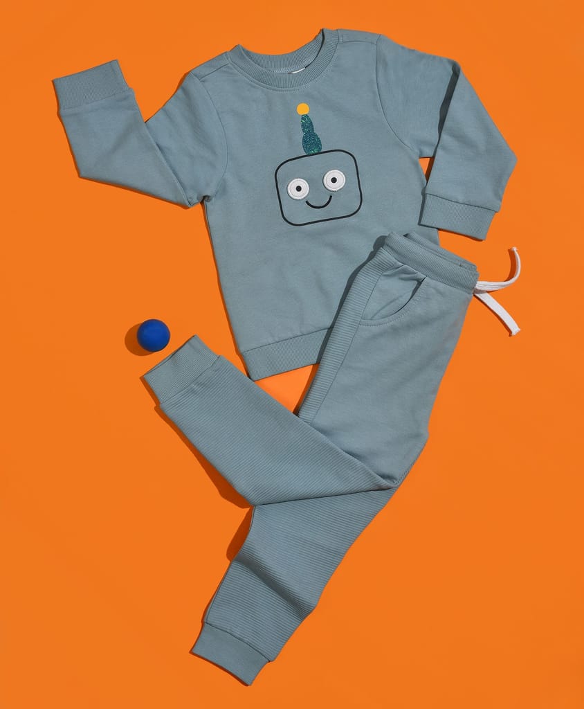 Mi Arcus Grey Sweatshirt with Pyjama Set for Kids
