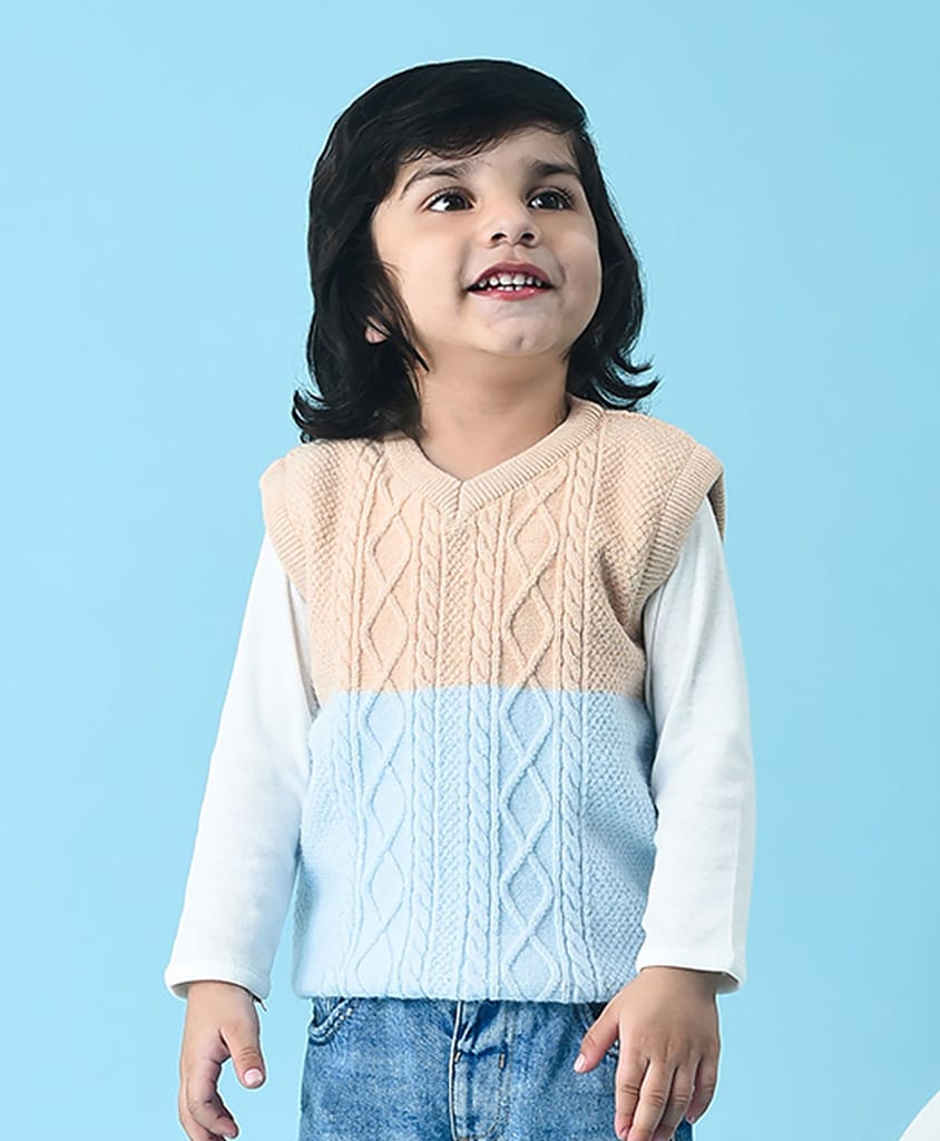 Mi Arcus Sleeveless V Neck Sweater for Kids