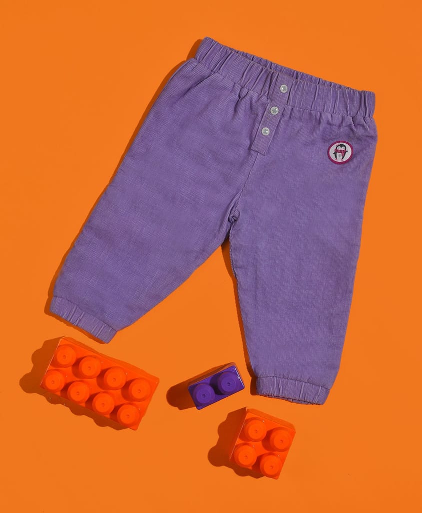 Mi Arcus Purple Corduroy Pant for Kids