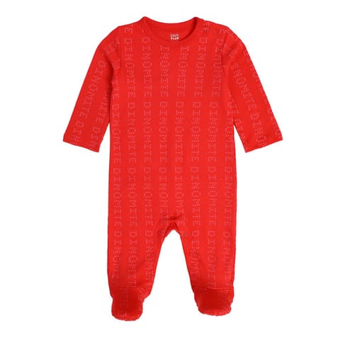 MINI KLUB NEW BORN AND BABY BOYS RED/YELLOW SLEEP SUIT