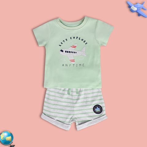 MINI KLUB BABY BOYS GREEN TOP AND BOTTOM