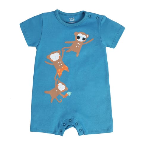 MINI KLUB NEW BORN AND BABY BOYS WHITE/BLUE ROMPER