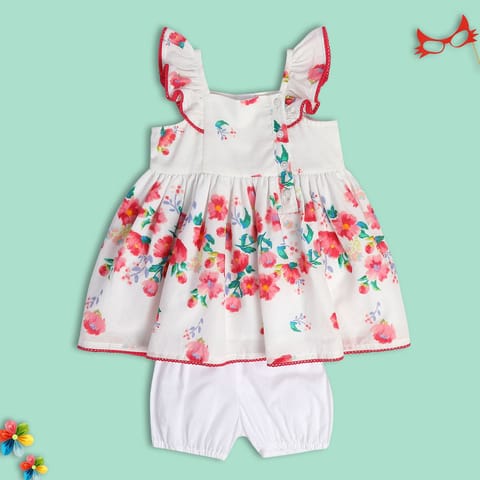 MINI KLUB BABY GIRLS WHITE DRESS