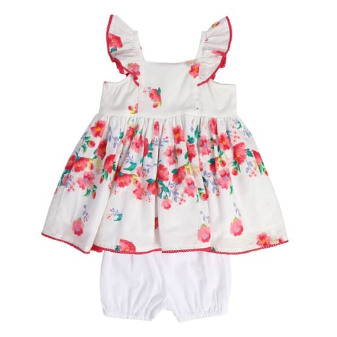 MINI KLUB BABY GIRLS WHITE DRESS