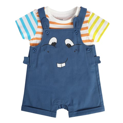 MINI KLUB BABY BOYS BLUE DUNGAREE SET