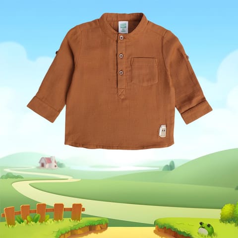 MINI KLUB BABY BOYS BROWN SHIRT