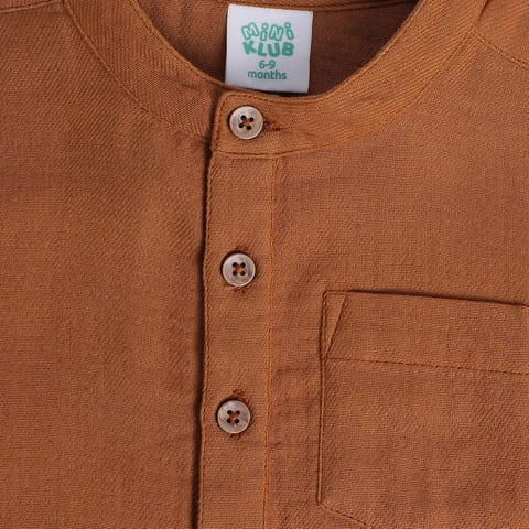 MINI KLUB BABY BOYS BROWN SHIRT