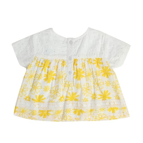 MINI KLUB BABY GIRLS WHITE WOVEN TOP