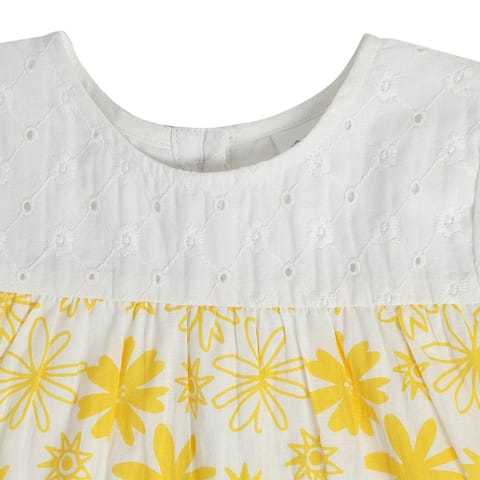 MINI KLUB BABY GIRLS WHITE WOVEN TOP