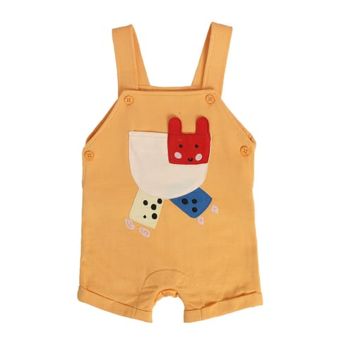 MINI KLUB BABY BOYS ORANGE DUNGAREE SET