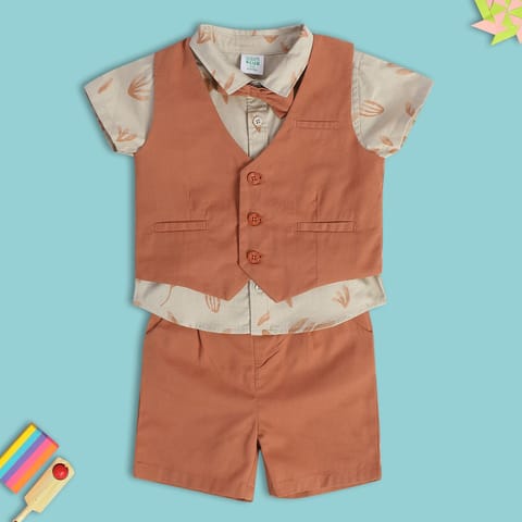 MINI KLUB BABY BOYS BROWN COORDINATE SET