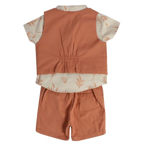 MINI KLUB BABY BOYS BROWN COORDINATE SET