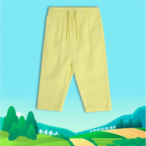 MINI KLUB BABY GIRLS YELLOW WOVEN PANT