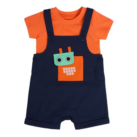 MINI KLUB BABY BOYS NAVY DUNGAREE SET