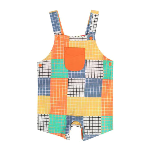 MINI KLUB BABY BOYS ORANGE DUNGAREE SET