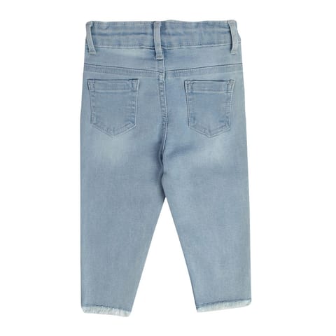 MINI KLUB BABY GIRLS BLUE DENIM PANT