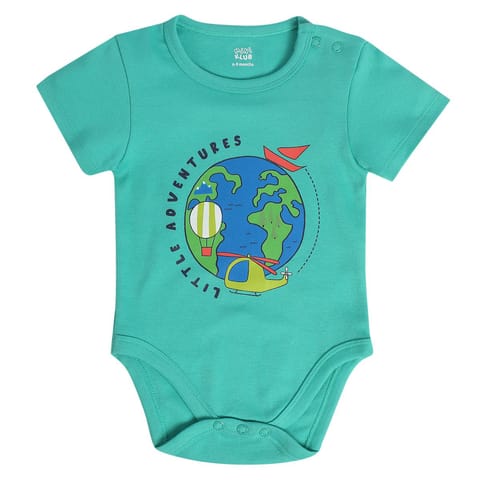 MINI KLUB NEW BORN AND BABY BOYS ORANGE/GREEN/RED BODY SUIT