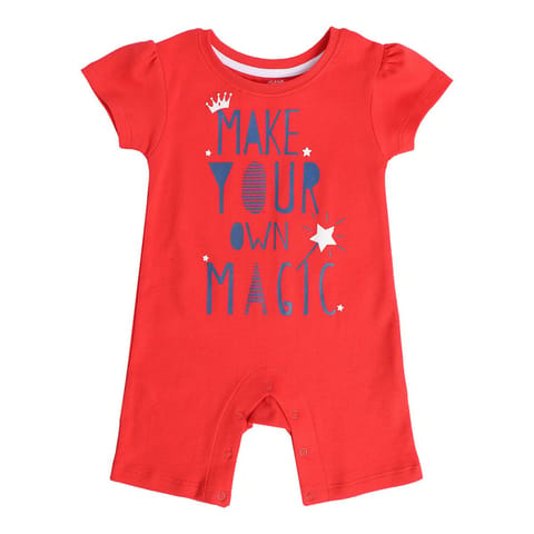 MINI KLUB NEW BORN AND BABY GIRLS RED/GREEN ROMPER