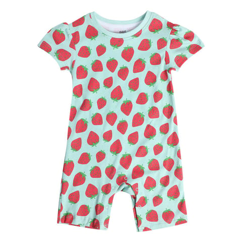 MINI KLUB NEW BORN AND BABY GIRLS RED/GREEN ROMPER