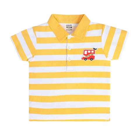 MINI KLUB BABY BOYS YELLOW/WHITE POLO