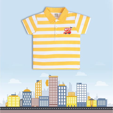 MINI KLUB BABY BOYS YELLOW/WHITE POLO