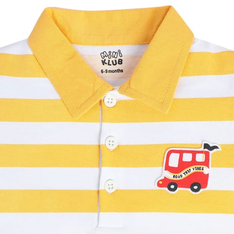 MINI KLUB BABY BOYS YELLOW/WHITE POLO