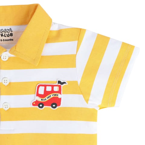 MINI KLUB BABY BOYS YELLOW/WHITE POLO