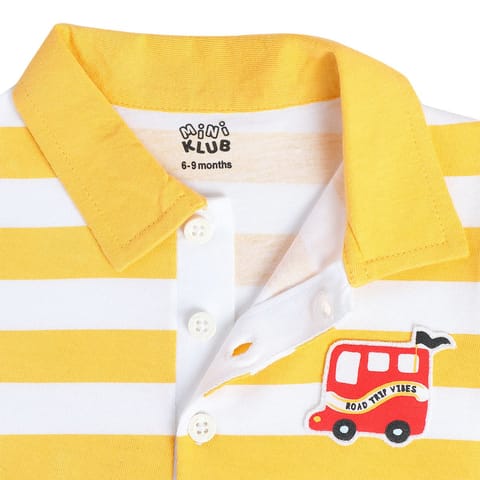 MINI KLUB BABY BOYS YELLOW/WHITE POLO